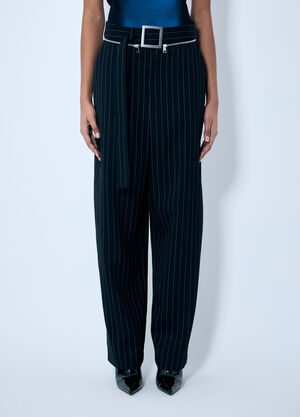 Jean Paul Gaultier Pinstripe Wool Pants Ecru jpg0260002
