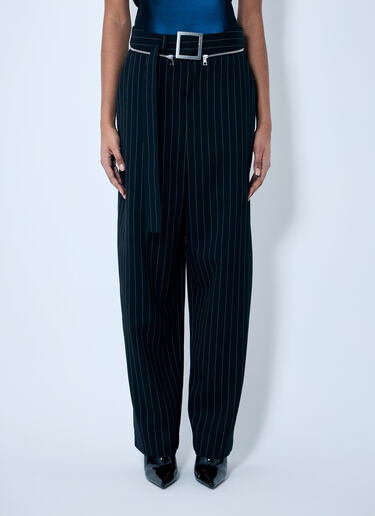Jean Paul Gaultier Pinstripe Wool Pants Black jpg0259008