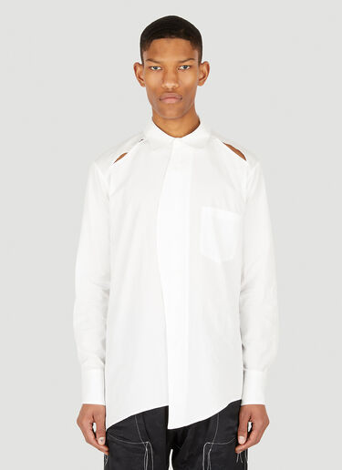Sulvam Slash Shoulder Shirt White sul0148001