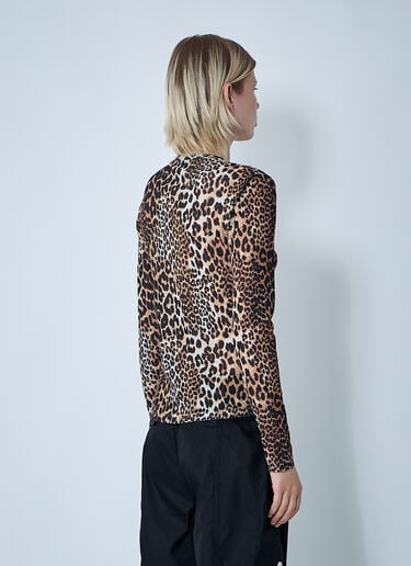 GANNI Mesh Top Brown gan0261004