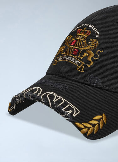 LN-CC® - Martine Rose: Logo Motif Baseball Cap - Black Martine Rose Logo Motif Baseball Cap Black mtr0164004