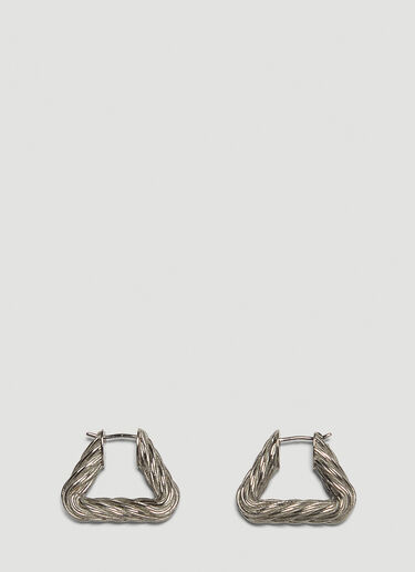 Bottega Veneta Cord Earrings Silver bov0248075