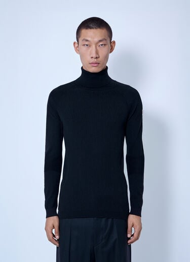 Moncler Grenoble 울 혼방 폴로넥 점퍼 블랙 mog0165018