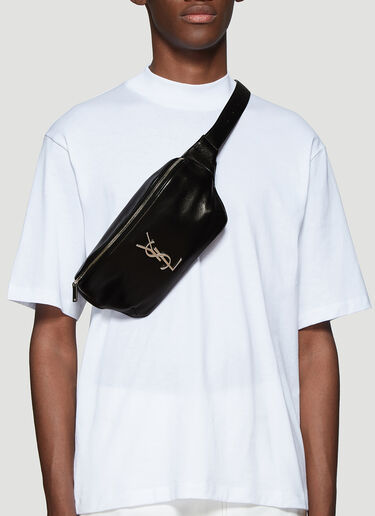 Saint Laurent Logo Monogram Belt Bag Black sla0138034