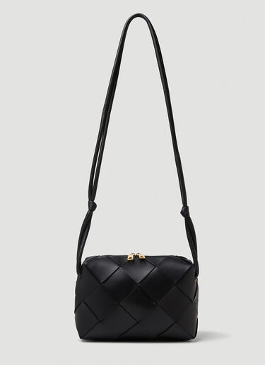 Bottega Veneta [인트레치아토] 카메라 백 스몰 숄더 백 블랙 bov0249036