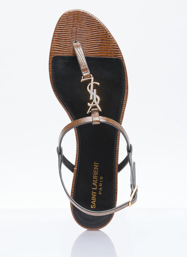 Saint Laurent Cassandra Sandals Brown sla0255039