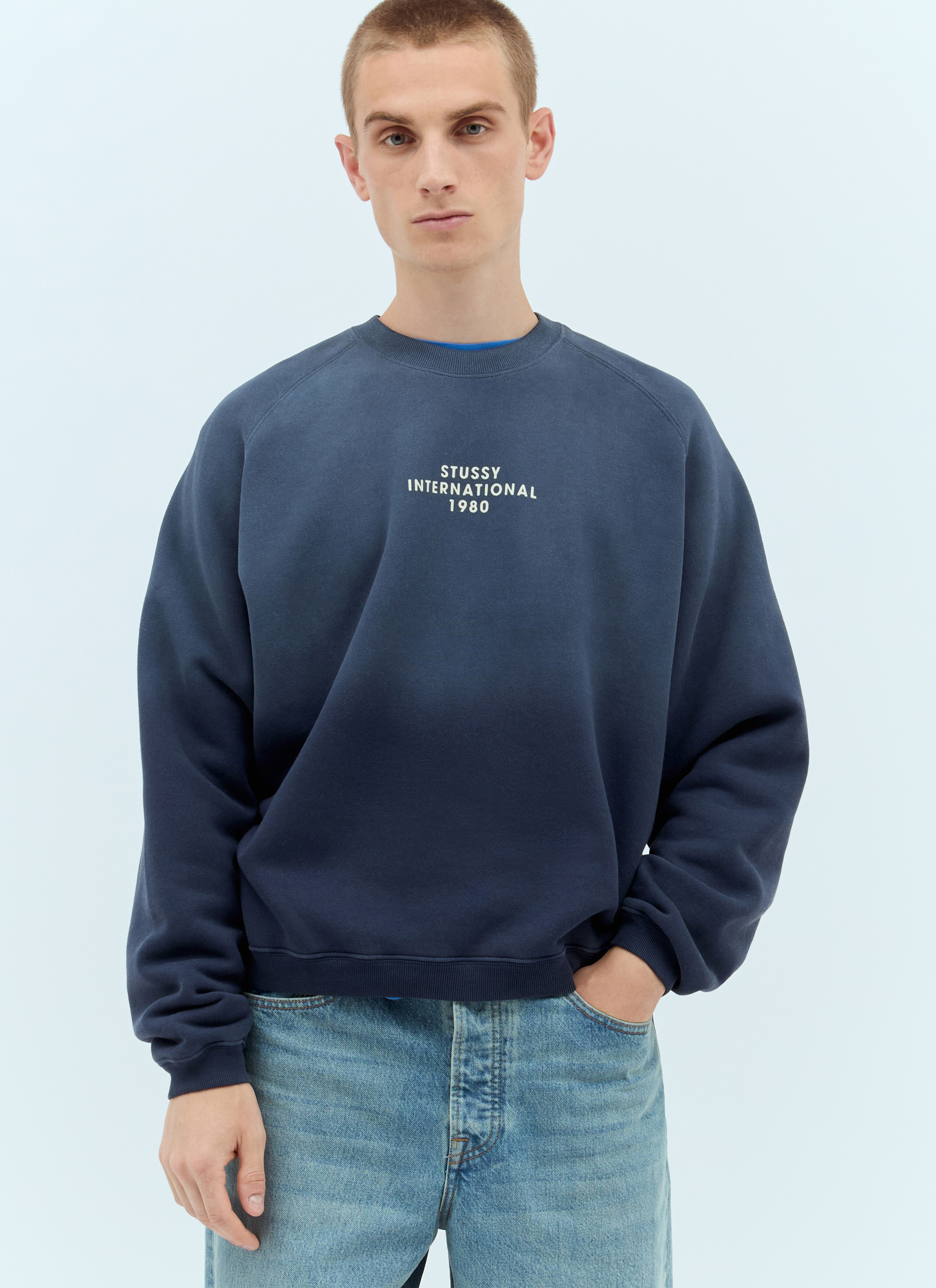 Stussy Men s Logo Print Sweathshirt in Navy LN CC