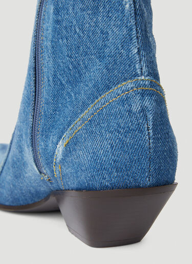 Acne Studios 데님 포인티드 토 부츠 블루 acn0252033