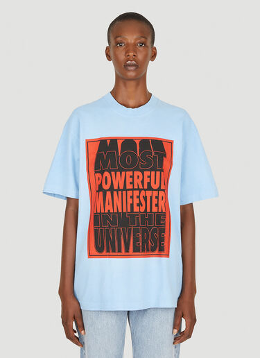 Come Tees Most Powerful Raver T-Shirt Light Blue com0349004