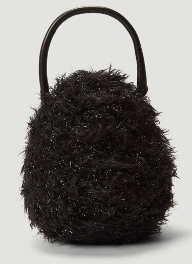 Simone Rocha Faux-Fur Egg Bag Black sra0242029