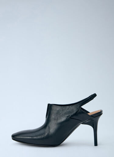 LN-CC® - Capasa Milano: Leather Slingback Mules - Black Capasa Milano Leather Slingback Mules Black cps0266008