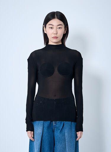 Jean Paul Gaultier 露背锥形上衣  黑色 jpg0260007