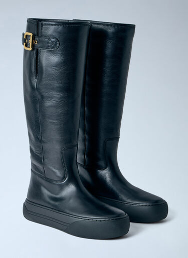 Chloé Delia Leather Boots Black chl0265027