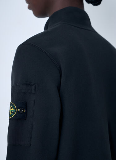 Stone Island Zip-Up Jacket Black sto0164015