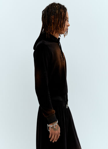 Acne Studios Velvet Hooded Sweatshirt Black acn0156005