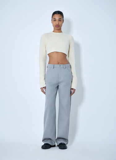 RIER Cropped Knit Sweater Beige rrr0264003