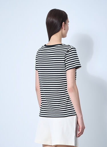 Moncler Striped Logo Motif T-Shirt Black mon0260026