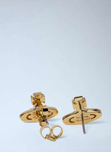 Vivienne Westwood Simonetta Bas Relief Stud Earrings  Gold vvw0264034