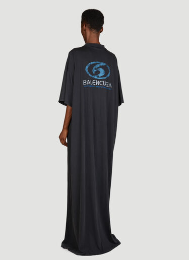 Balenciaga Surfer 超长 T 恤连衣裙 黑色 bal0255021