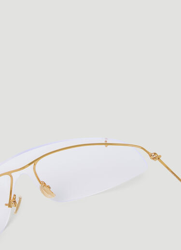 Knot Shield Sunglasses Bottega Veneta Knot Shield Sunglasses Gold bos0354002