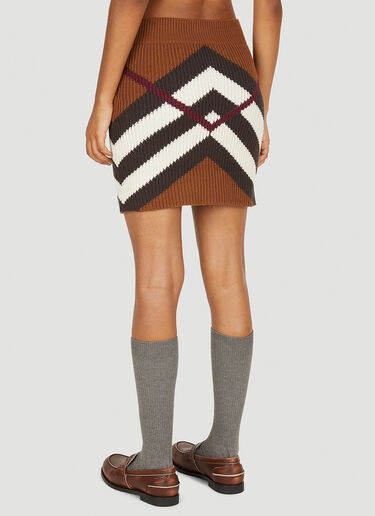 Burberry Kiri Chevron Knit Mini Skirt Brown bur0249031