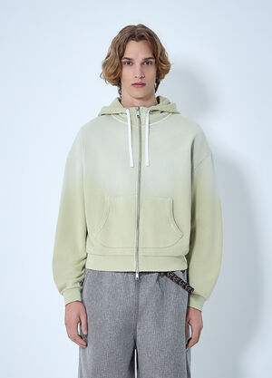 Brain Dead Padded Elbow Zip-Up Hoodie Beige bra0164001