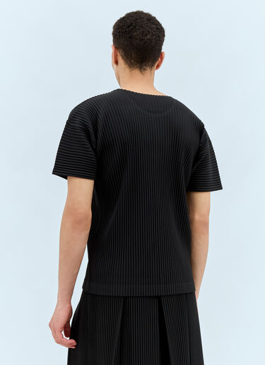 Homme Plissé Issey Miyake Pleated T-Shirt Black hmp0158004