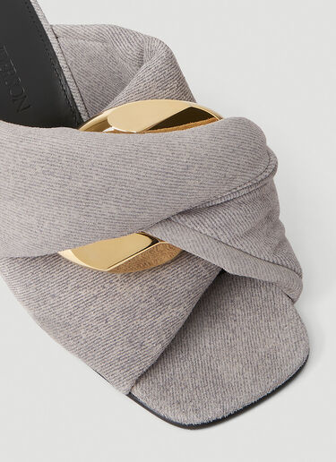 JW Anderson Chain Twist Heeled Mules Grey jwa0251005