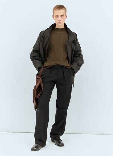 MHL by Margaret Howell Mock Neck Thermal Sweatshirt Green mhl0158007
