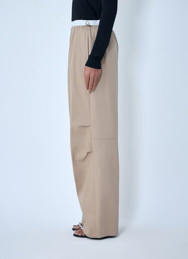 Alexander Wang Wide-Leg Elasticated Waist Pants Beige awg0263008