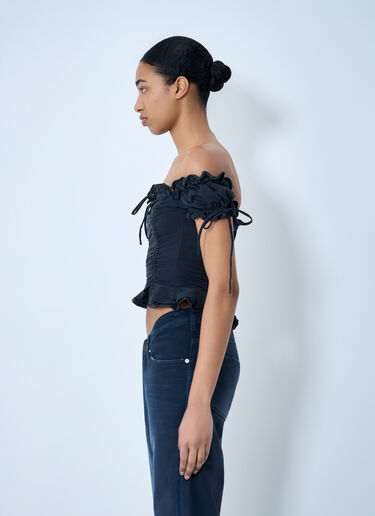 Gathered Cropped Top Balenciaga Gathered Cropped Top Black bal0263014