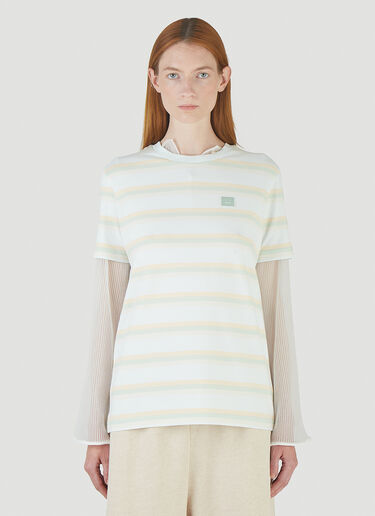 Acne Studios Pastel Stripe T-Shirt Beige acn0245020