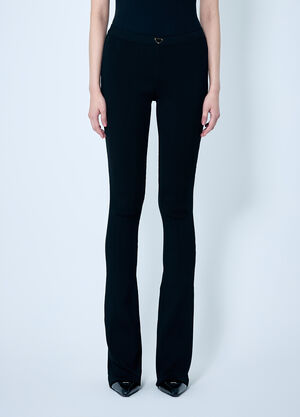 Prada Ribbed Knit Jersey Pants Brown pra0260066