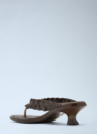 LN-CC® - GANNI x Melissa: Thong Kitten Heels - Brown GANNI x Melissa Thong Kitten Heels Brown gan0265028