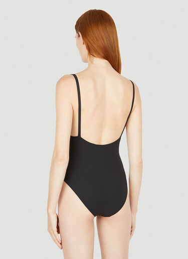 TOTEME Deep Neck Swimsuit Black tot0251008