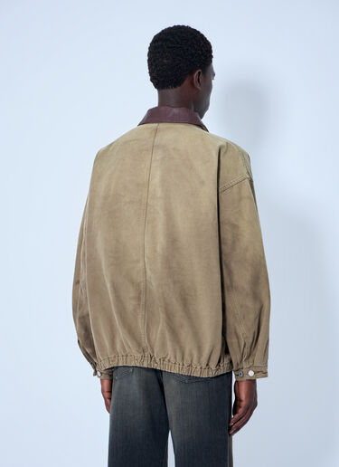 LN-CC® - ssstein: Sulfur Dyed Oxford Vintage Jacket - Khaki ssstein Sulfur Dyed Oxford Vintage Jacket Khaki sss0164001