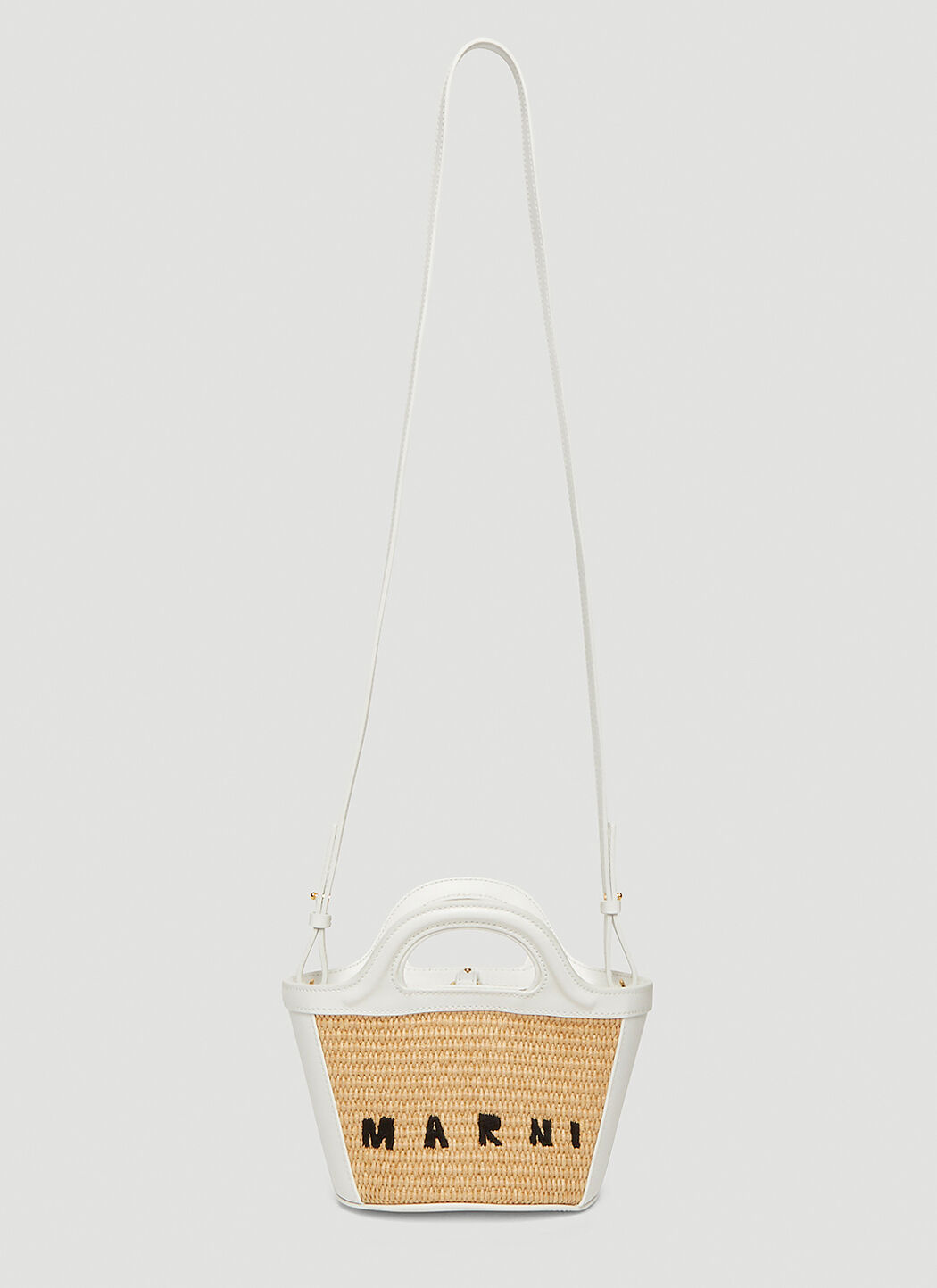 Marni Tropicalia Micro Tote Bag in White | LN-CC