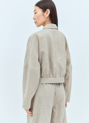 정장 크롭 재킷  GANNI 정장 크롭 재킷  베이지 gan0257001