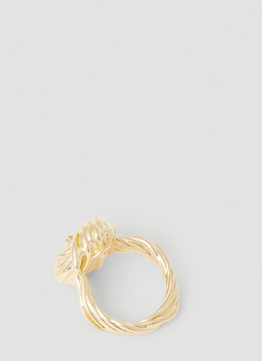 Bottega Veneta Twisted Knot Ring Gold bov0253092