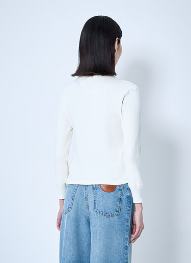 Chloé Cotton-Jersey Henley Shirt White chl0260005