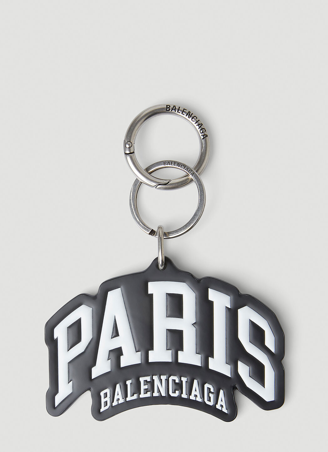Balenciaga Paris Logo Keyring in Black LN CC
