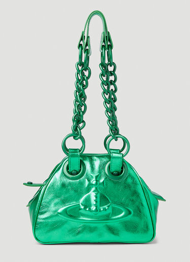 Vivienne Westwood Archive Orb Chain Shoulder Bag Green vvw0251031