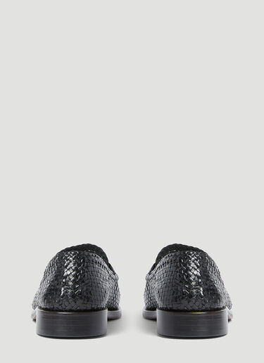 Marni 우븐 가죽 밤비 로퍼 블랙 mni0255025
