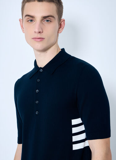 Thom Browne Knit Rugby Jersey Short Sleeve Top Navy thb0159006