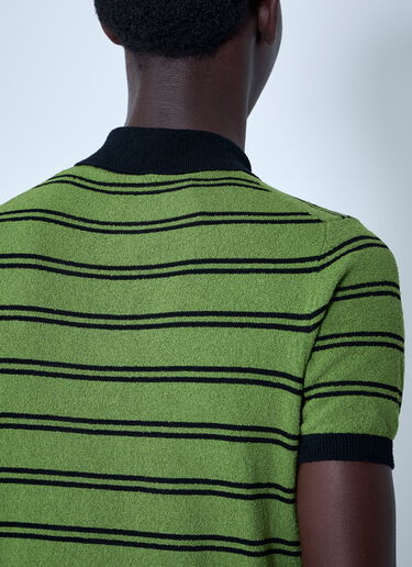 Prada Stripe Logo Motif Polo Shirt Black pra0160010