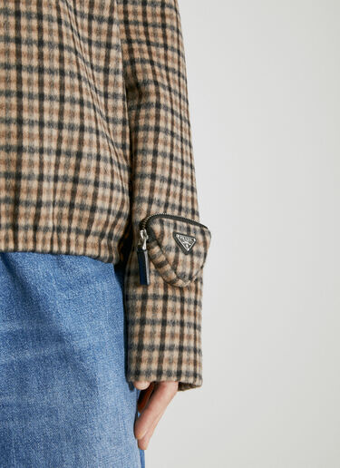 カシュゴラチェックトップ Prada カシュゴラチェックトップ ブラウン pra0254018