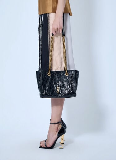 Saint Laurent Niki 小号购物袋，采用复古皮革制作 黑色 sla0265084