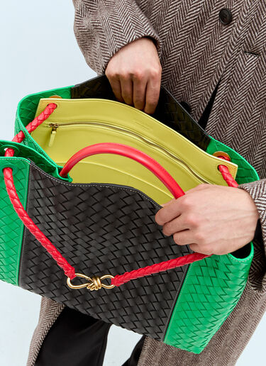 Bottega Veneta 라지 안디아모 핸드백 블랙 bov0157025