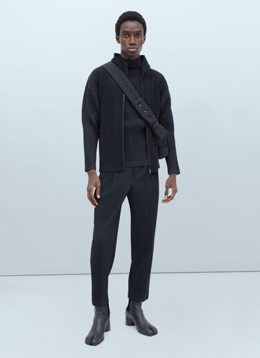 Pleated Zip-Up Cardigan Homme Plissé Issey Miyake Pleated Zip-Up Cardigan Black hmp0155011