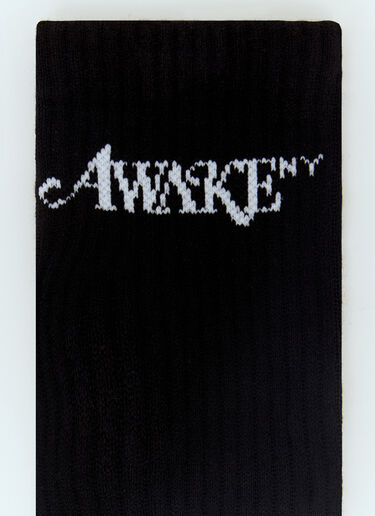 Awake NY 로고 자카드 양말 블랙 awk0156020